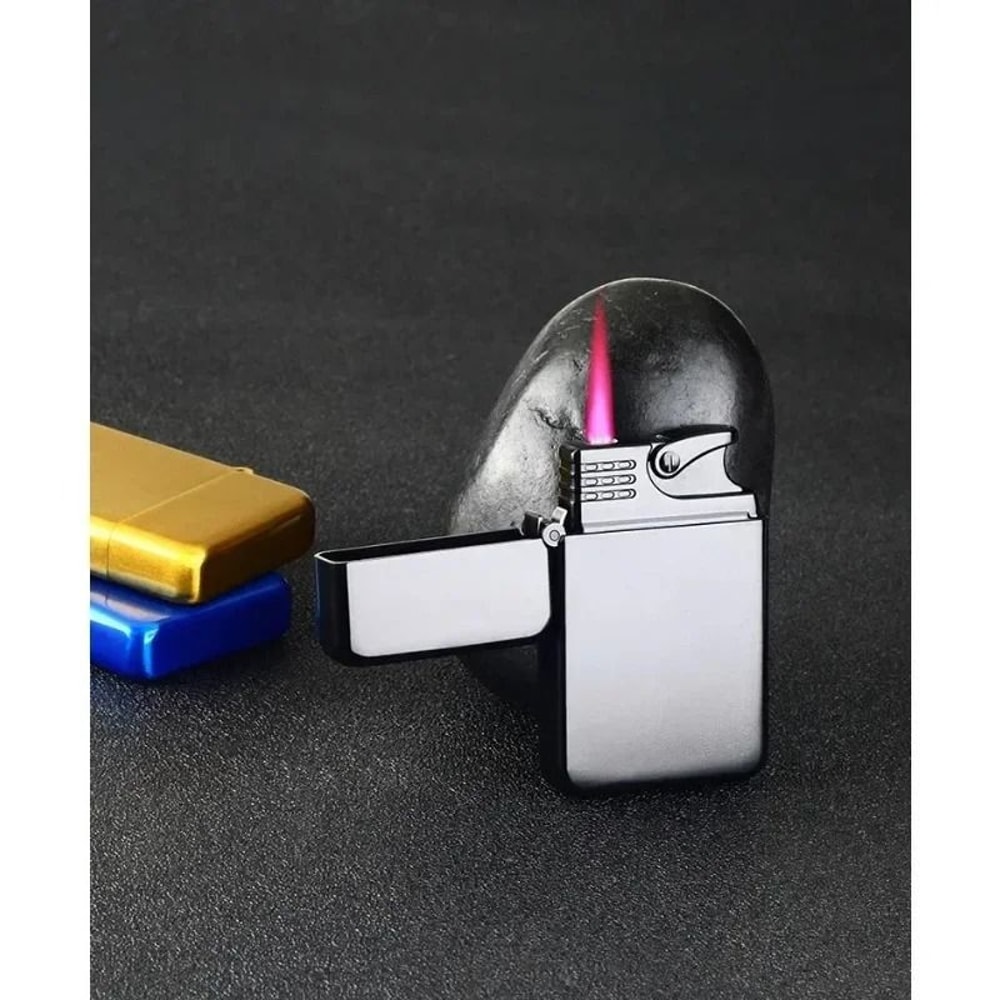 Decorative Metal Pocket Lighter With Case And Embossed Design 3