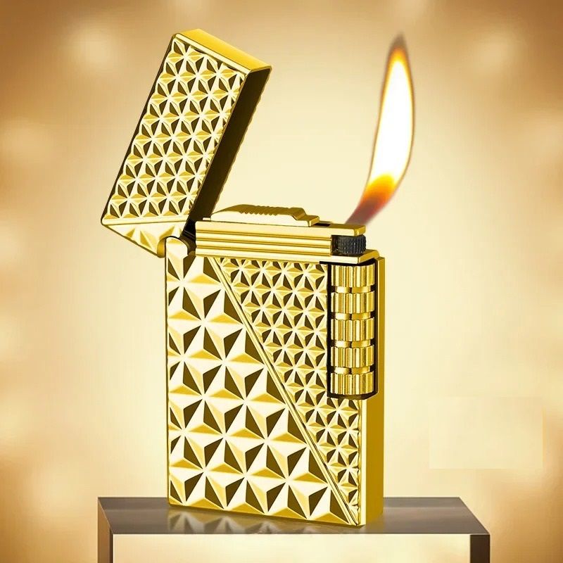 Decorative Metal Pocket Lighter With Case And Embossed Design 9
