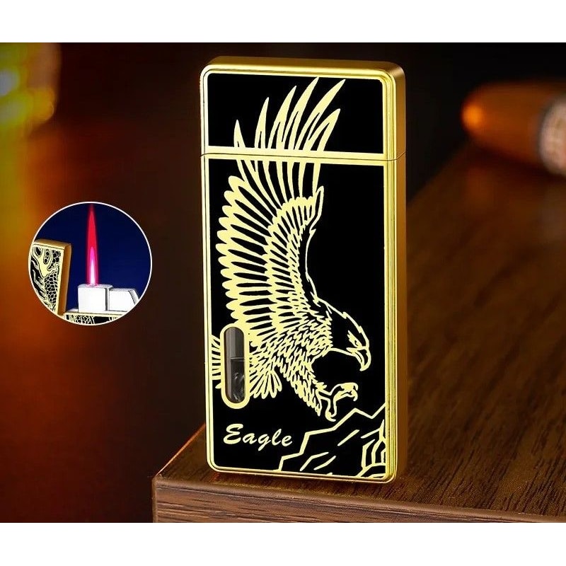 Decorative Metal Pocket Lighter With Case And Embossed Design 11