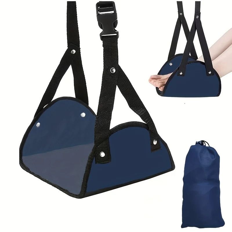 Portable Adjustable Airplane Footrest Hammock 8