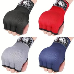 mma half finger gel training gloves with wrist support