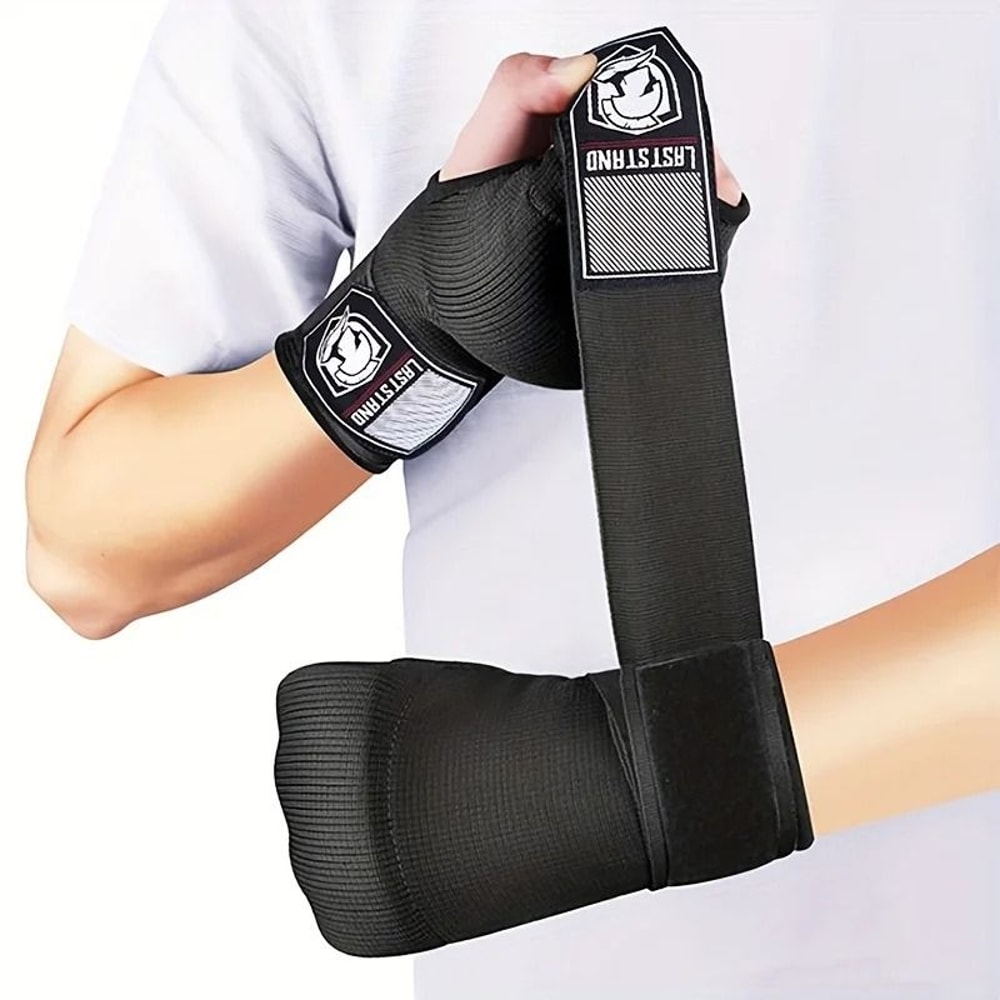 MMA Half Finger Gel Training Gloves With Wrist Support 2