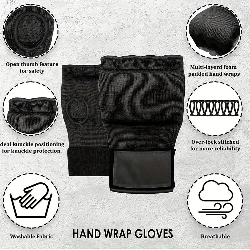 MMA Half Finger Gel Training Gloves With Wrist Support 4