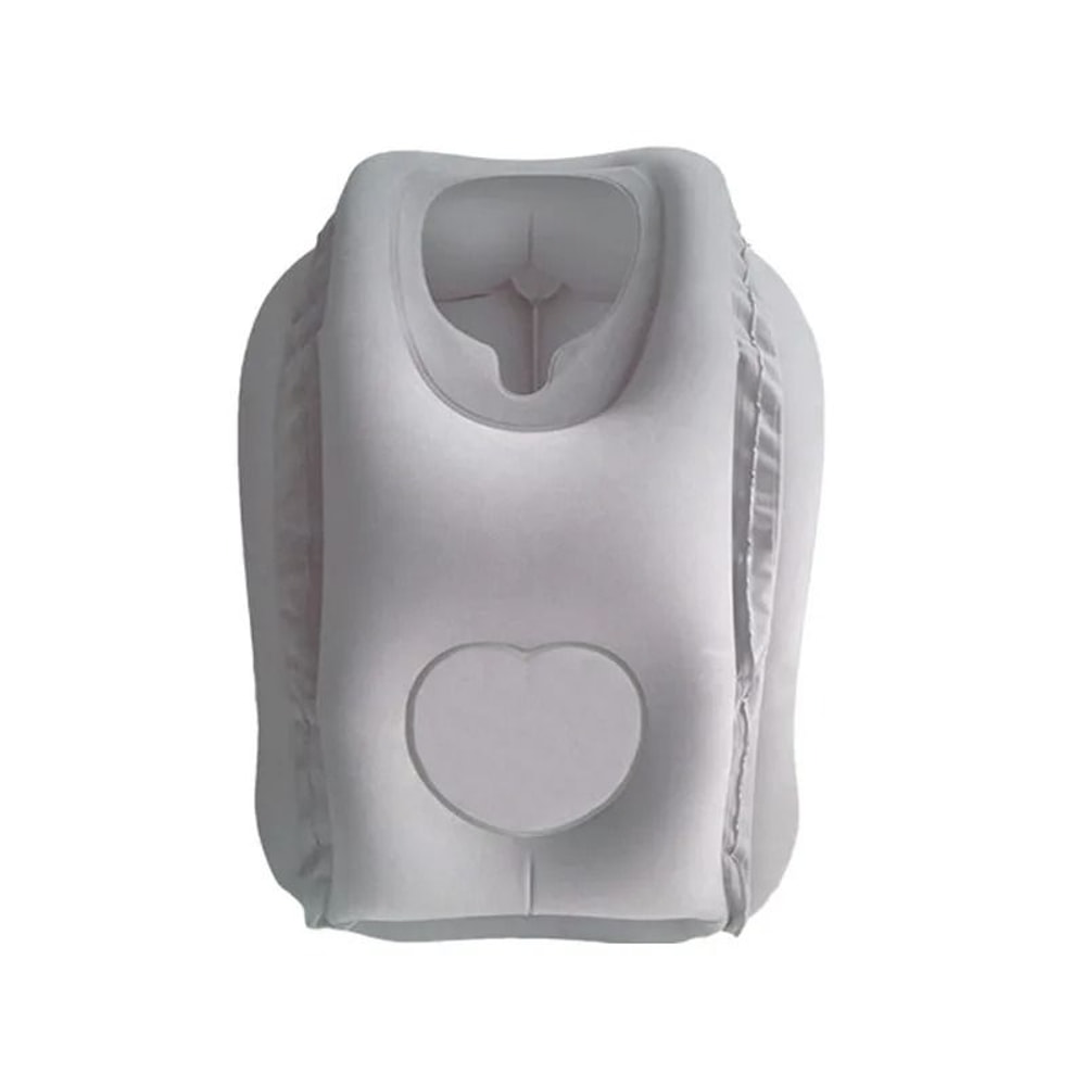 Inflatable Travel Pillow With Chin And Neck Support 1