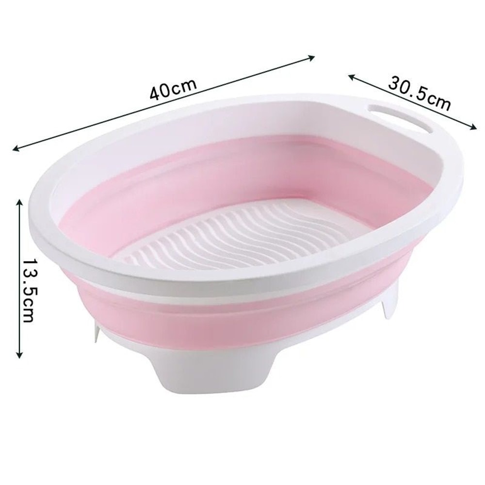 Portable Foldable Washing Basin With Built In Washboard 6