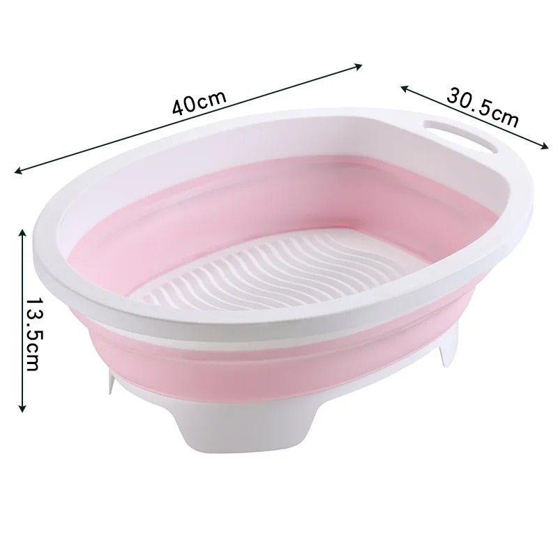Portable Foldable Washing Basin With Built In Washboard 6