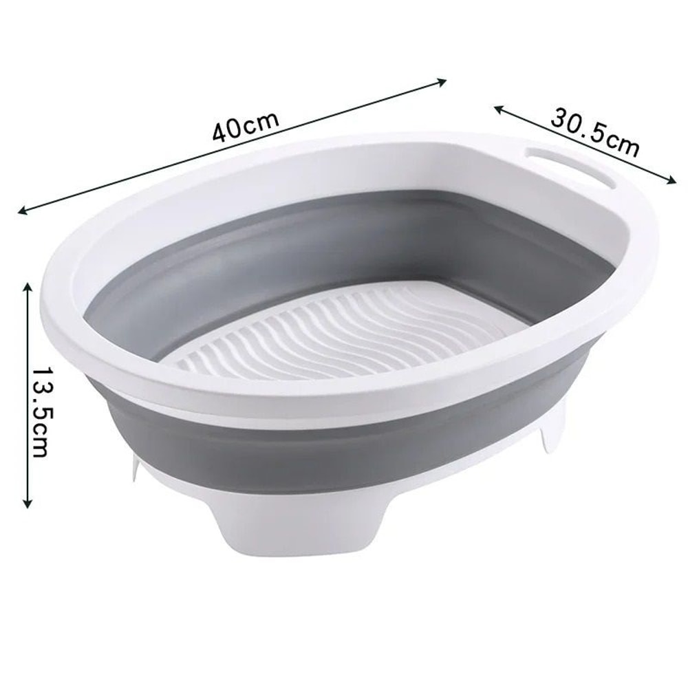 Portable Foldable Washing Basin With Built In Washboard 7