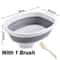 Portable Foldable Washing Basin With Built In Washboard 11