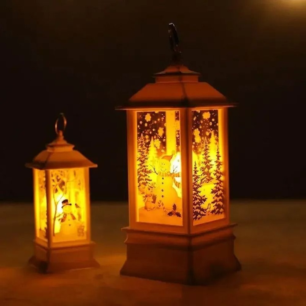 LED Vintage Christmas Lantern Night Light 5