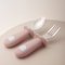 Baby Silicone Spoon And Fork Set With Stainless Steel Tips 5