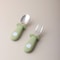 Baby Silicone Spoon And Fork Set With Stainless Steel Tips 8