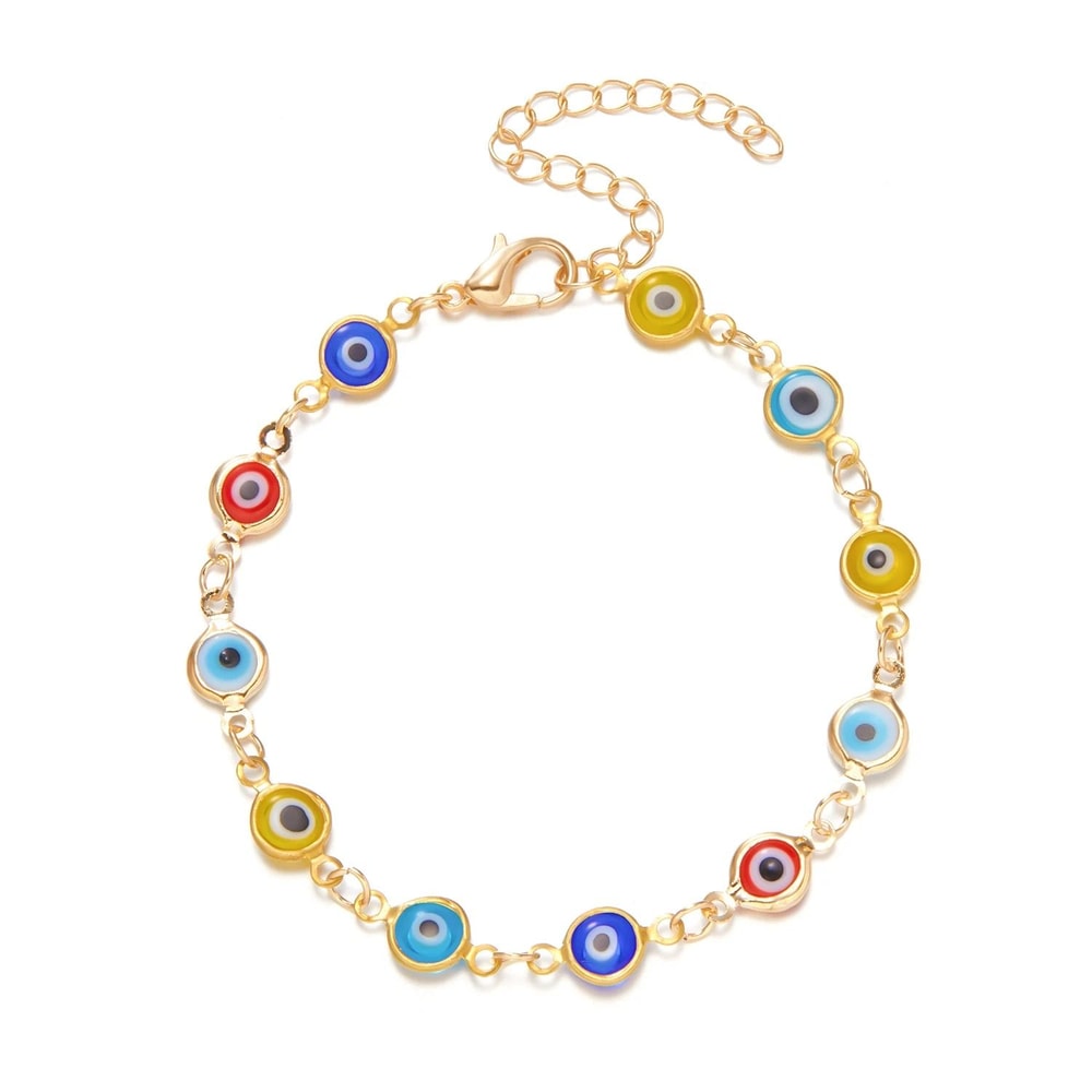 Colorful Evil Eye Adjustable Bracelet For Good Luck And Protection 5
