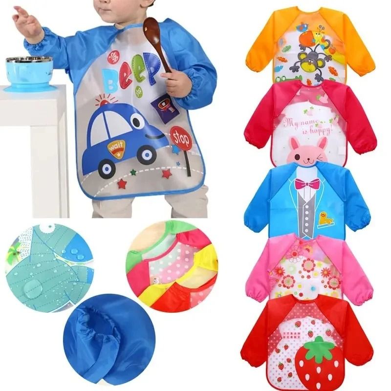Waterproof Long Sleeve Baby Feeding Smock 3