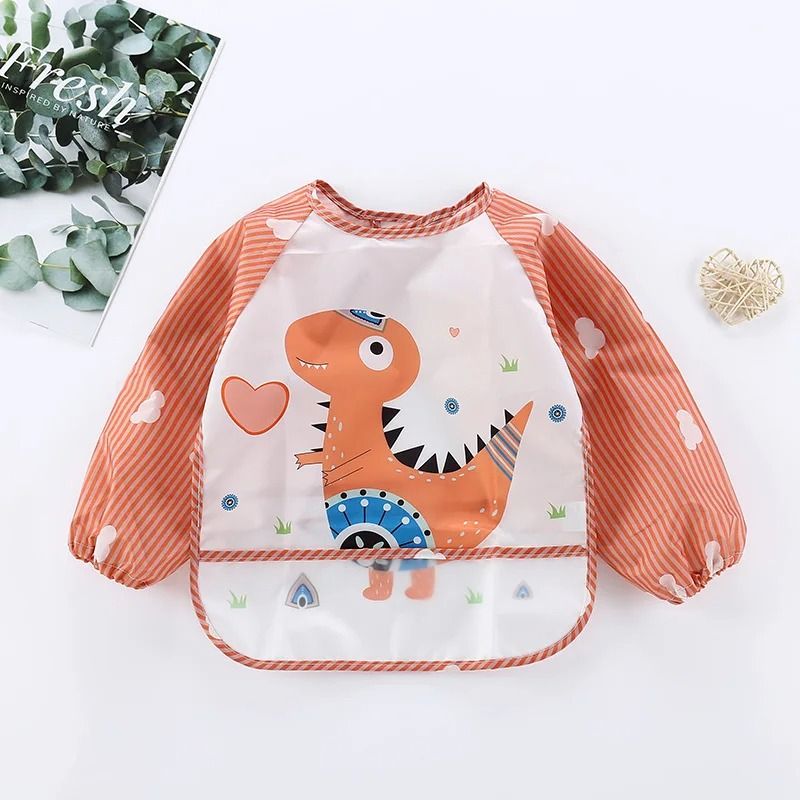 Waterproof Long Sleeve Baby Feeding Smock 6