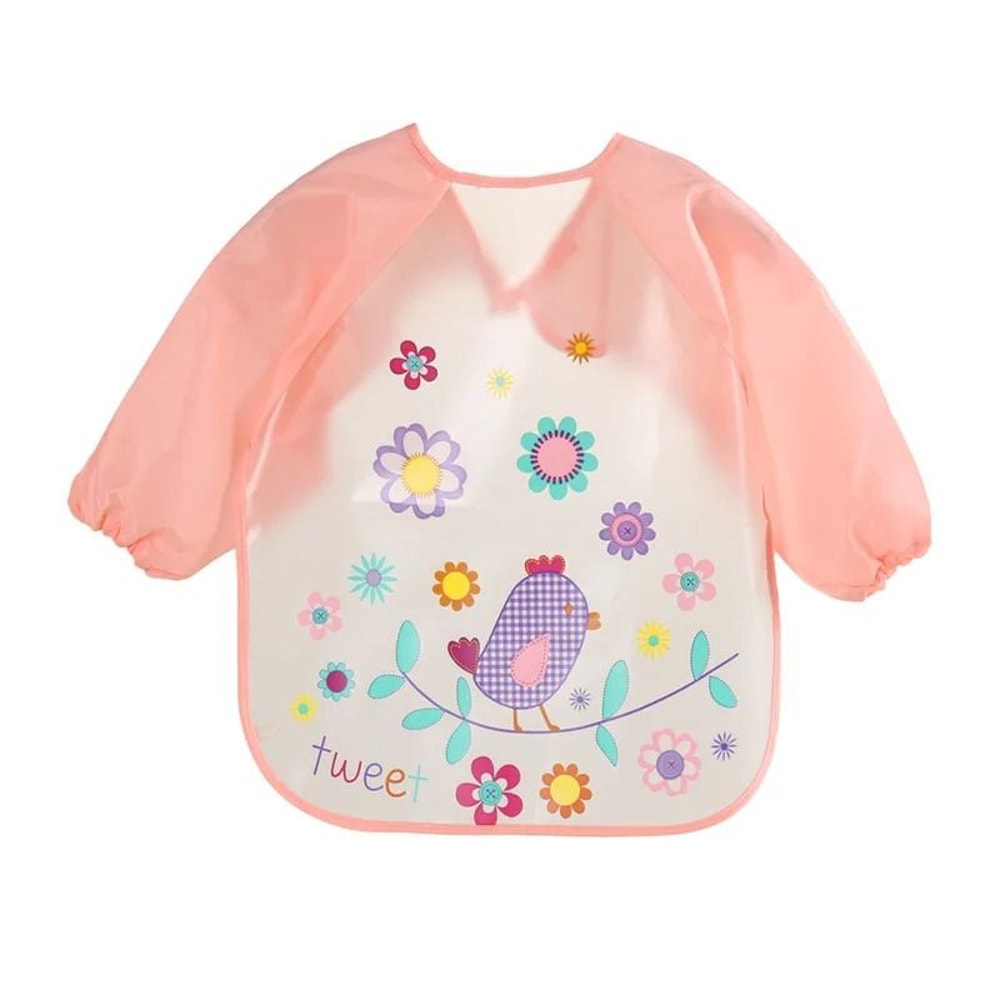 Waterproof Long Sleeve Baby Feeding Smock 8