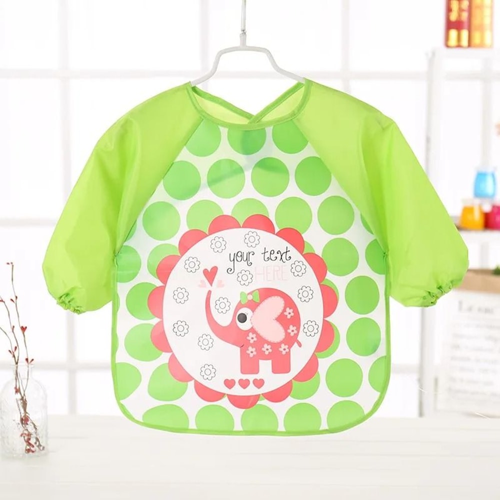 Waterproof Long Sleeve Baby Feeding Smock 15