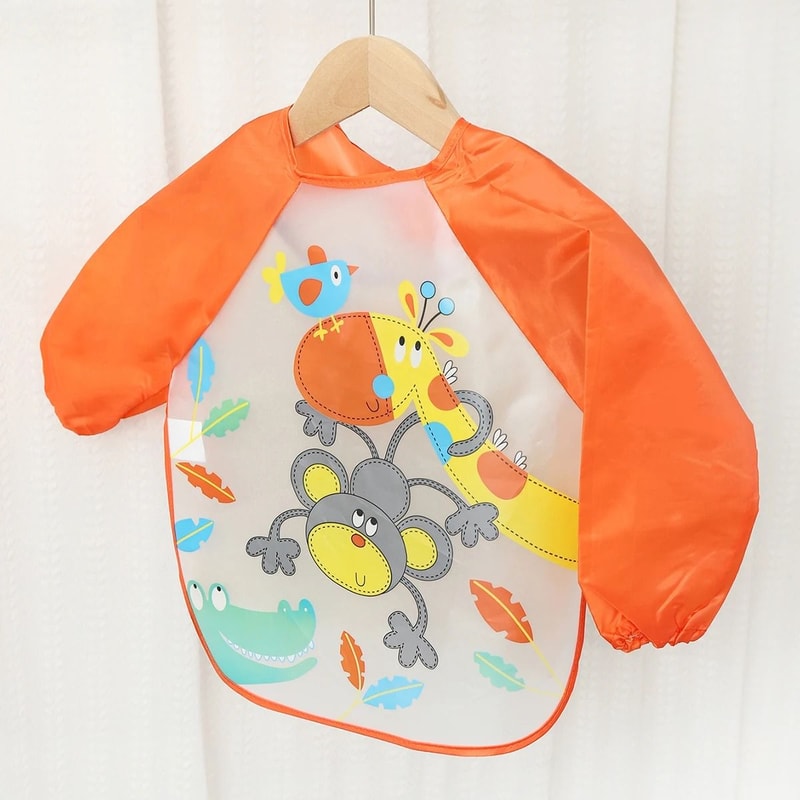 Waterproof Long Sleeve Baby Feeding Smock 17