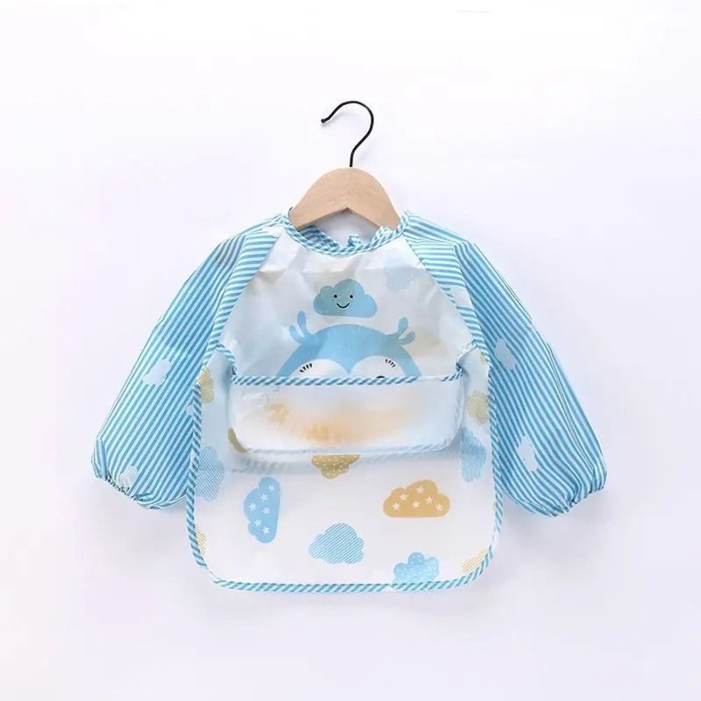 Waterproof Long Sleeve Baby Feeding Smock 18
