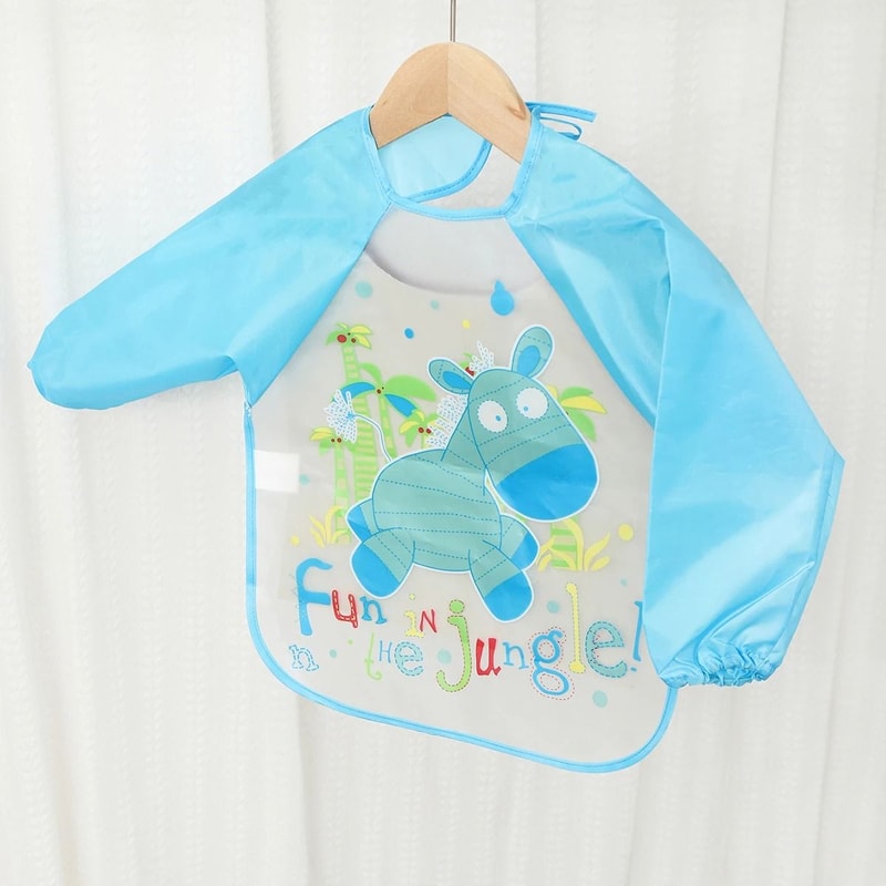 Waterproof Long Sleeve Baby Feeding Smock 19