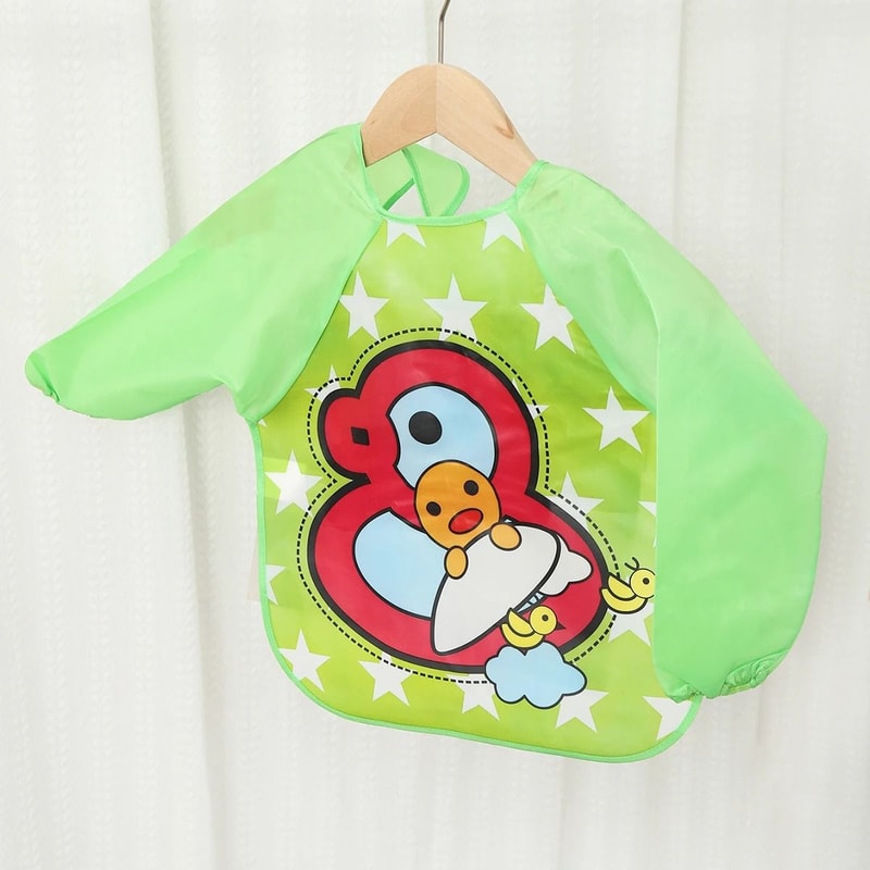 Waterproof Long Sleeve Baby Feeding Smock 29