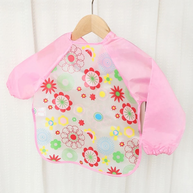 Waterproof Long Sleeve Baby Feeding Smock 22