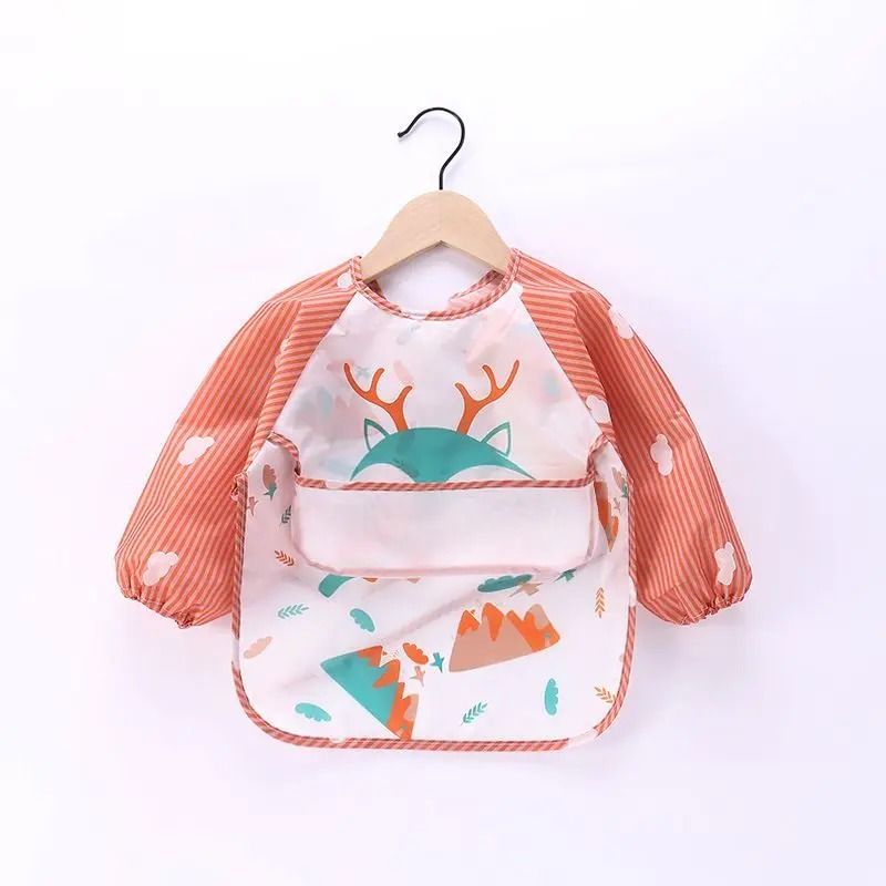 Waterproof Long Sleeve Baby Feeding Smock 23