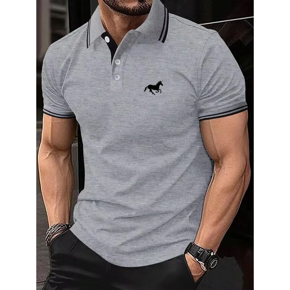 Classic Short Sleeve Polo Shirt For Men 5