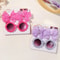 Kids Retro Flower Hairclip Set With Sunglasses Accessories 3 Piece Set 3