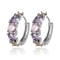 Colorful CZ Hoop Earrings Elegant Bridal Party Jewelry For Women 1
