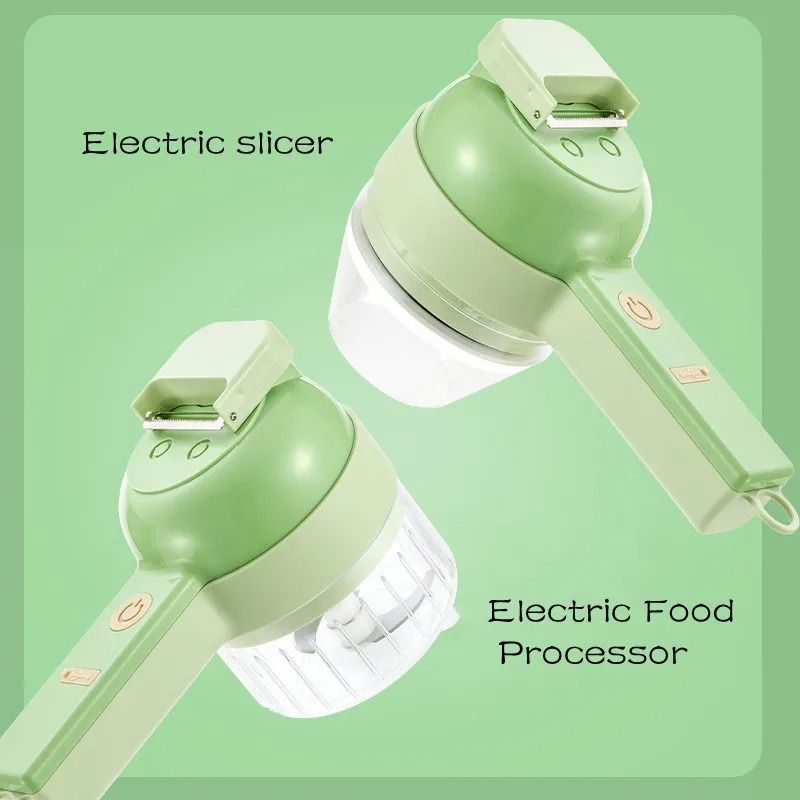 Portable Electric Vegetable Cutter Set For Fast Prep And Easy Cooking 2