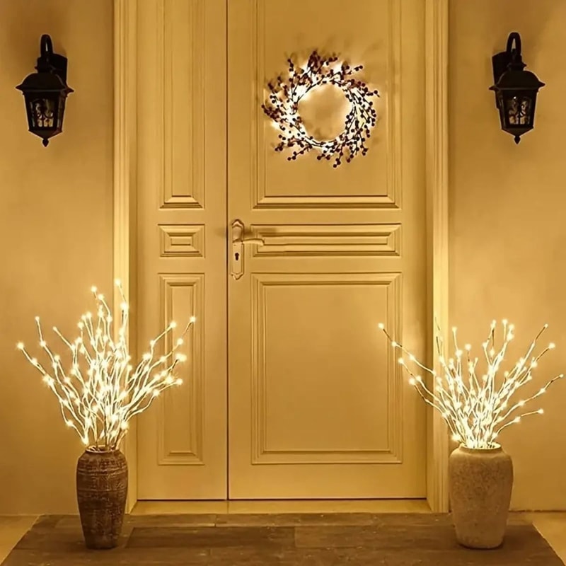 Battery Operated Decorative Birch Branch Lights For Festive Decor 2