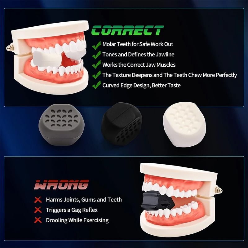 Jawline Toning Silicone Exerciser Set For Face And Neck Fitness 1