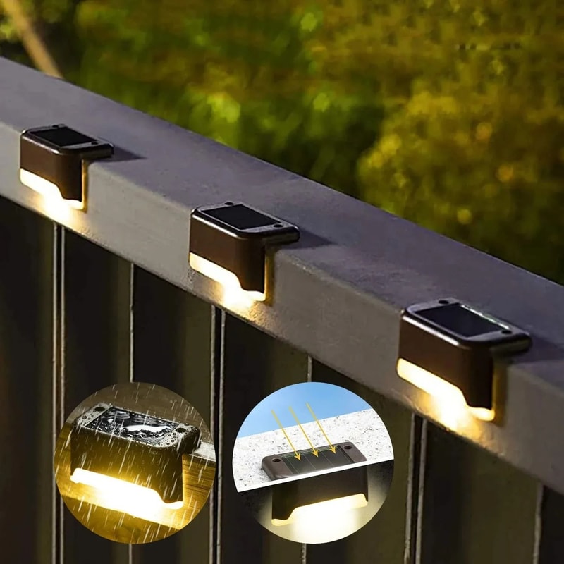 Solar LED Outdoor Deck Lights For Garden Patio And Stairs 0