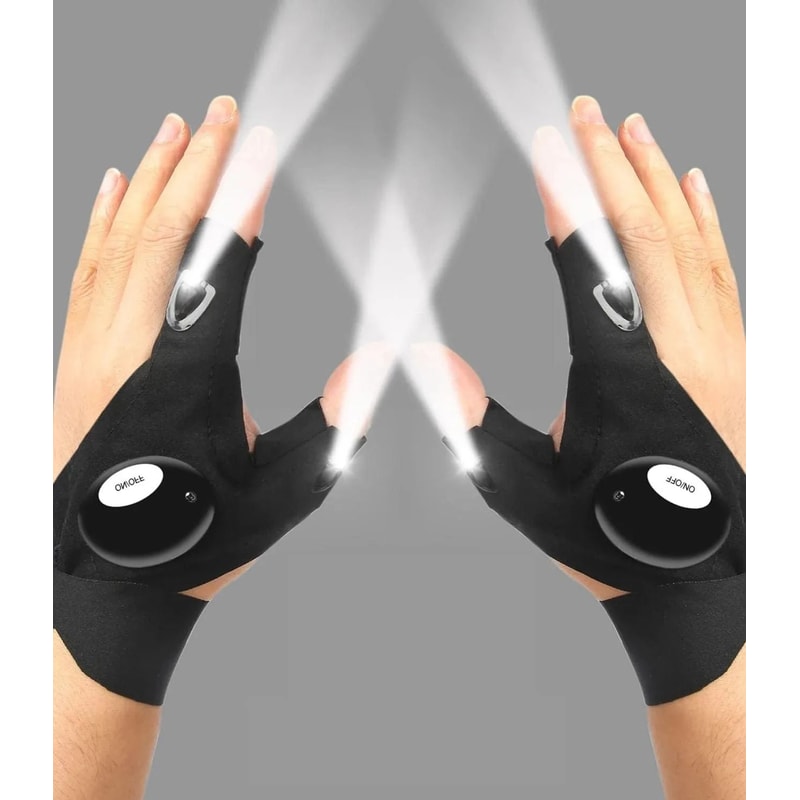 LED Half Finger Glove For Outdoor Activities And Night Use 6