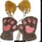 Adorable Cat Paw Gloves And Ear Headwear Set For Cute Winter Style 12