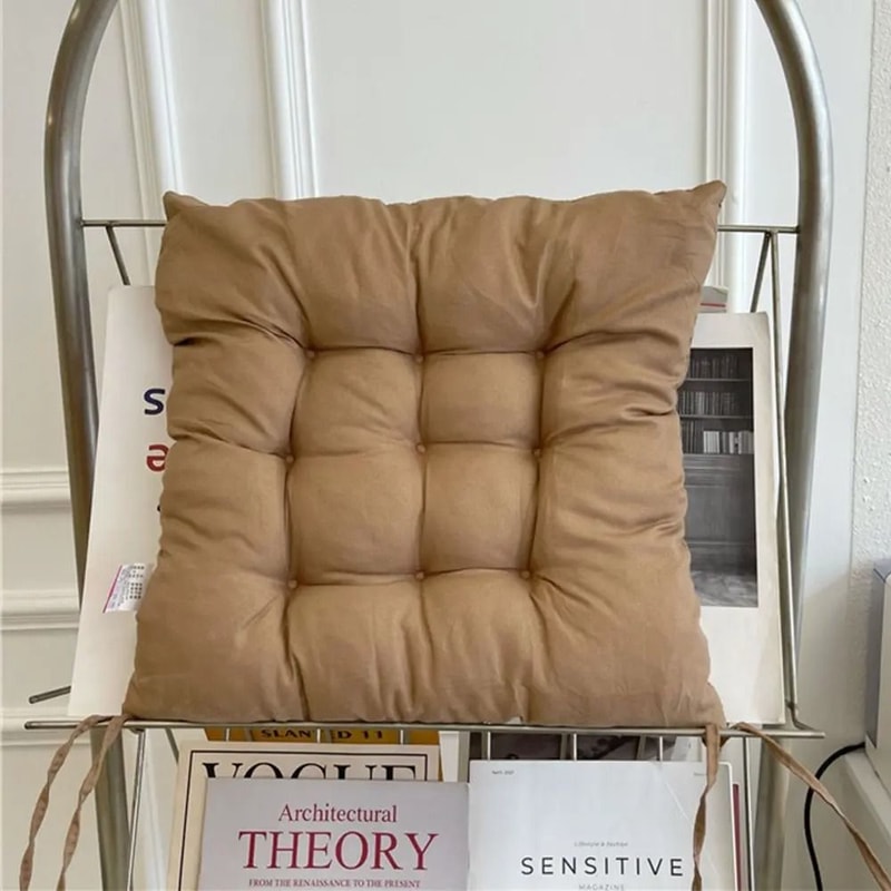 Linen Square Cushion Seat Pad For Chairs Home And Office Use 0