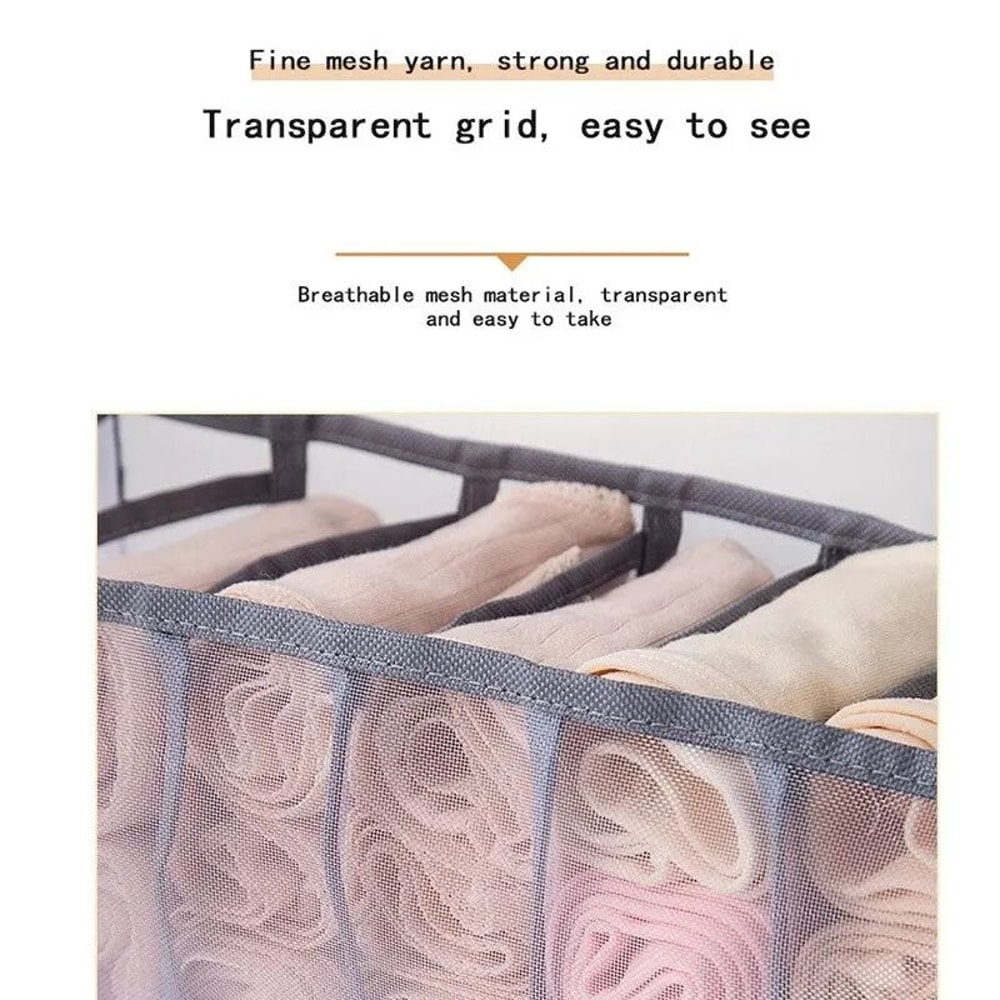 Collapsible 11 Compartment Underwear And Lingerie Storage Box For Tidy Closets 2