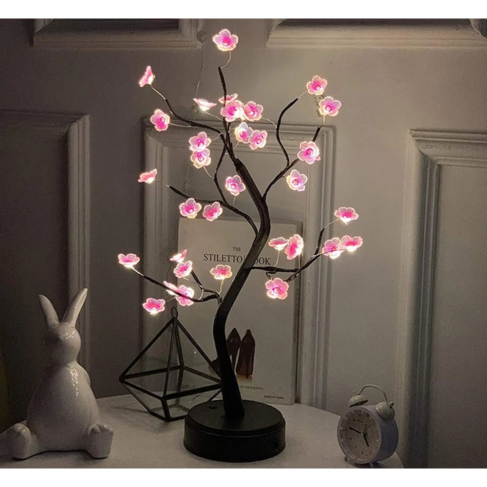Elegant LED Bonsai Cherry Blossom Lamp For Home Decor 6