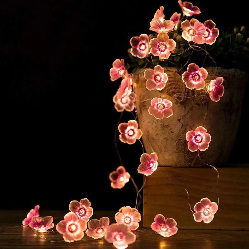 Cherry Blossom Garland LED Lights For Home And Holiday Decoration 0
