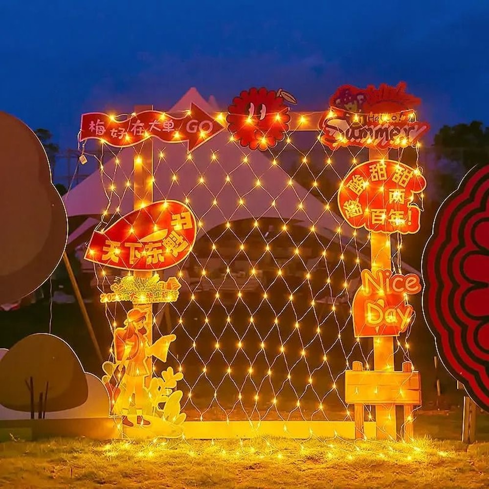 LED Mesh Garland Lights For Holiday Party Garden And Wedding Decoration 1