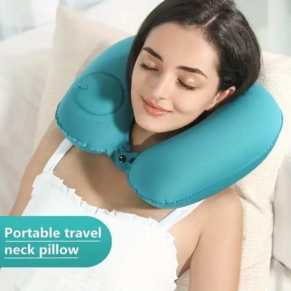 Portable Inflatable Travel Pillow For Neck Support And Comfort 1