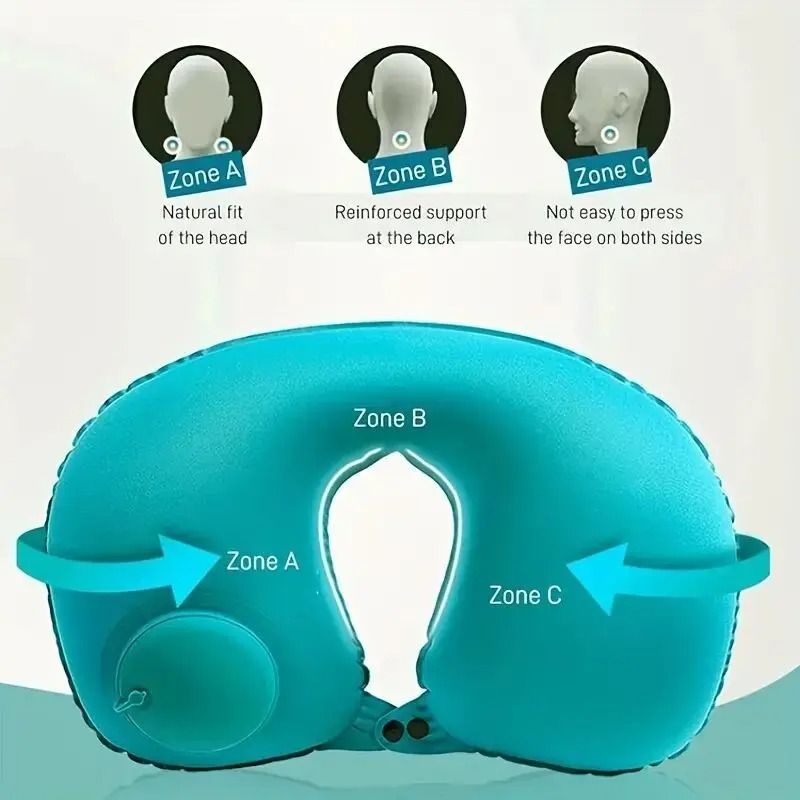 Portable Inflatable Travel Pillow For Neck Support And Comfort 2