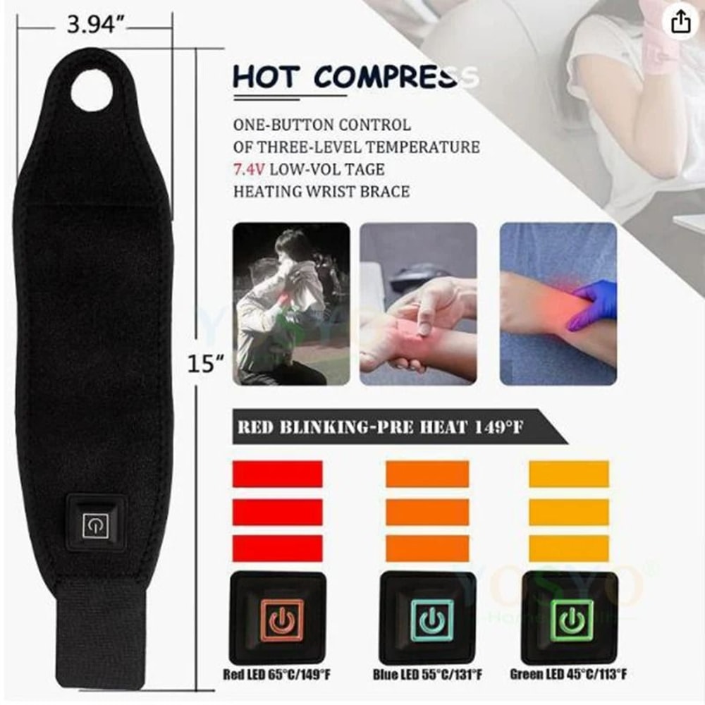 Adjustable Heated Wrist Support Sleeve For Comfort And Joint Care 5