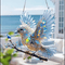 Stained Glass Window Bird Ornament For Home Decor 6