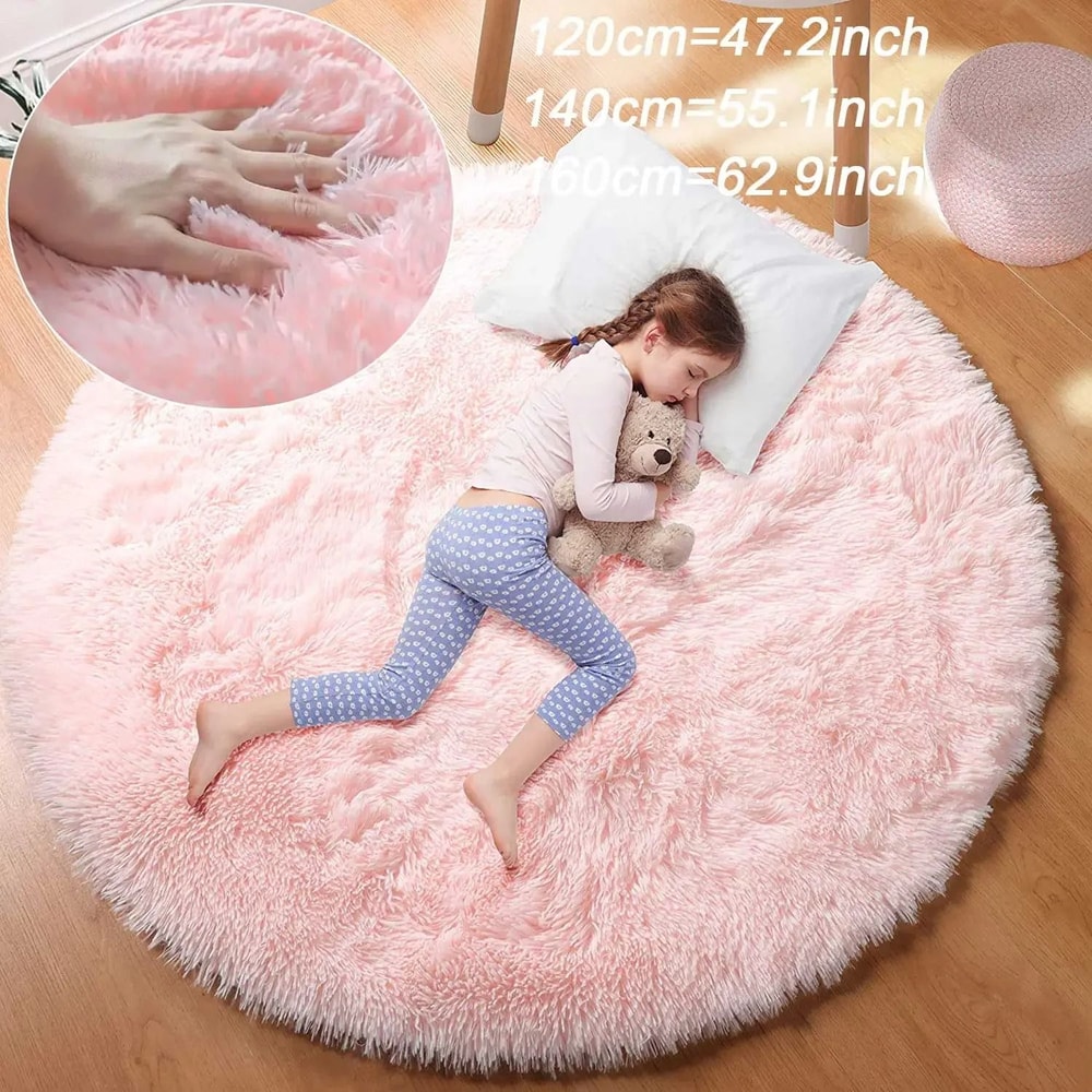 Soft Plush Round Rug Mat For Cozy Home Decoration 2