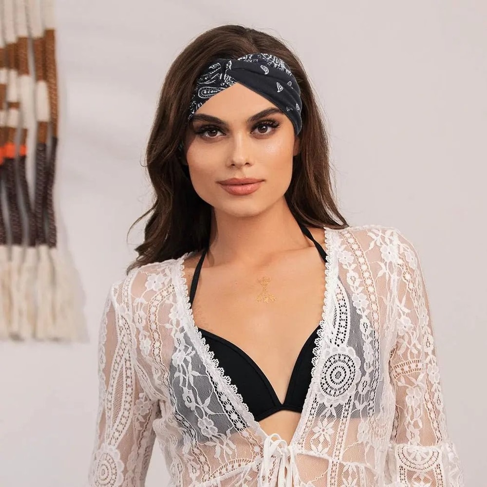 Stretchy Wide Knotted Headband For Active And Casual Wear 2