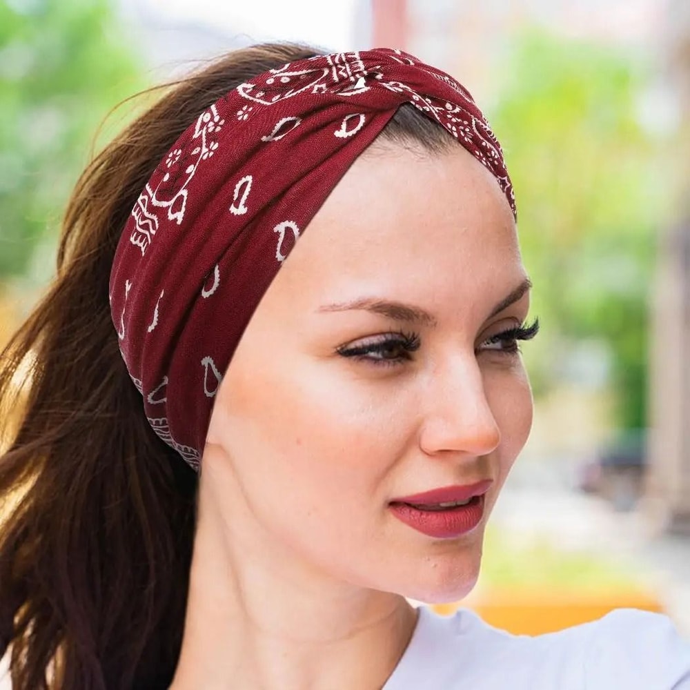 Stretchy Wide Knotted Headband For Active And Casual Wear 4