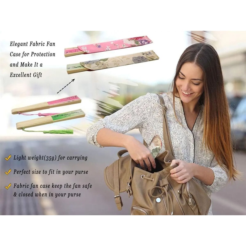 Folding Hand Fan For Dance Performance Decoration And Everyday Use 4