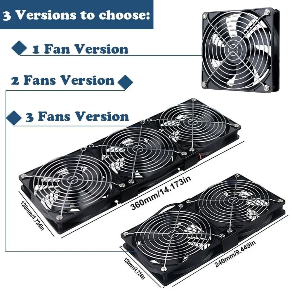 472in Exhaust Cooling Fan For Cabinets Workstations And Equipment 2