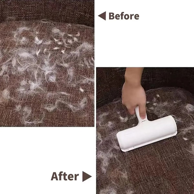 Pet Hair Remover Roller With Self Cleaning Base For Sofas Carpets And Furniture 3